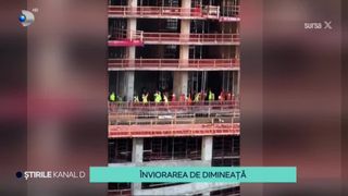 VIDEO Înviorarea de dimineață! Muncitorii de pe un șantier din Miami își încep ziua cu doza de mișcare