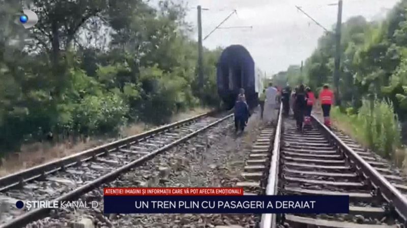 tren deraiat, tren calatori, tren cfr