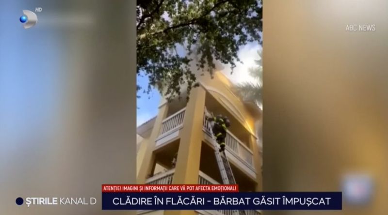 incendiu, miami, barbat impuscat 