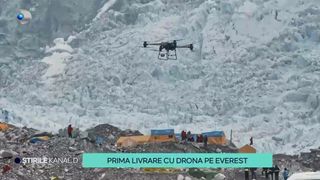 VIDEO S-a efectuat prima livrare cu drona pe Everest! Este o veste bună pentru alpiniști