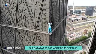 VIDEO S-a cățărat pe o clădire de 30 de etaje! Nu s-a ajutat deloc de frânghii pentru a face acest lucru