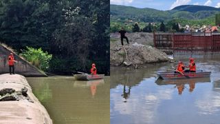 Alertă &icirc;n V&acirc;lcea! Pompierii caută cu disperare un bărbat care s-ar fi aruncat &icirc;n apele r&acirc;ului Olănești