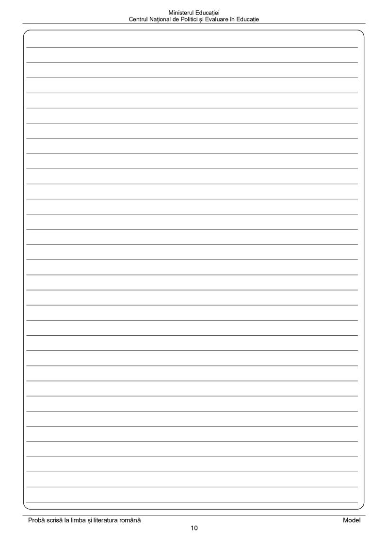 Model subiecte Romana Evaluare Nationala 2024 -pag 10