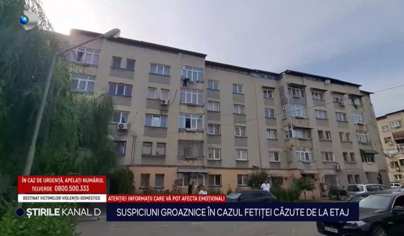 fata cazuta etaj, caz socant, ancheta politie 
