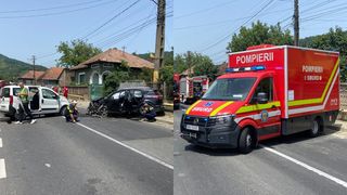 Planul roșu de intervenție, activat în Hunedoara! Cinci persoane, printre care și un copil, rănite după ce două mașini s-au ciocnit