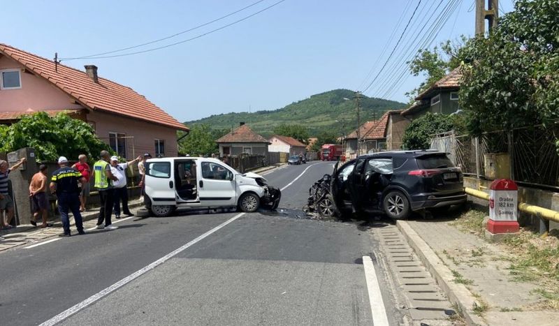 accident hunedoara, raniti, plan rosu