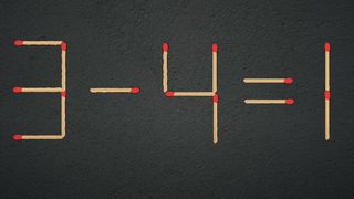 Testul de logică prin care îți pui mintea la încercare. Poți muta un singur băț de chibrit pentru ecuația corectă