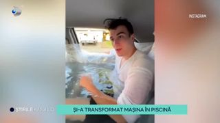 VIDEO Și-a transformat mașina în piscină! Cum arată acum