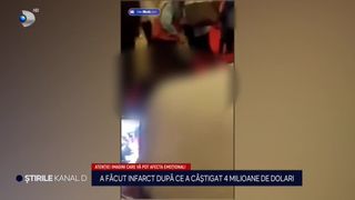 VIDEO A făcut infarct după ce a c&acirc;știgat 4 milioane de dolari. Bărbatul doar ce obținuse jakpotul cel mare la cazino