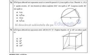 Edu.ro Subiecte Matematică Evaluare Națională 2024 pag 3