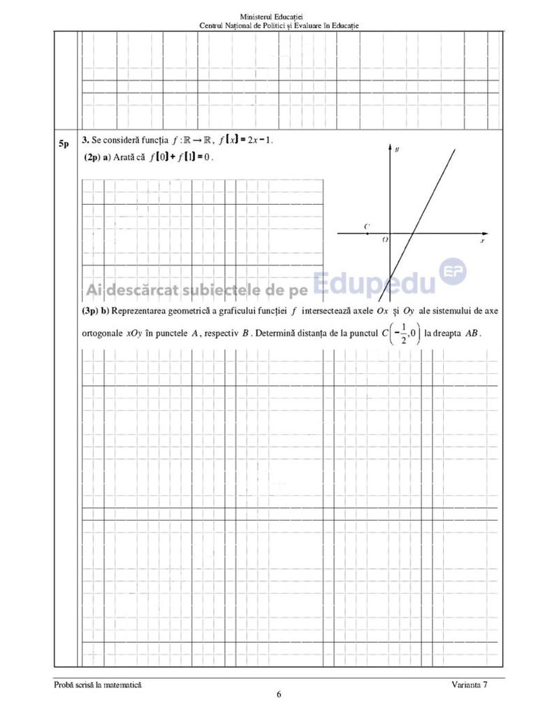 Edu.ro Subiecte Matematică Evaluare Națională 2024 pag 5