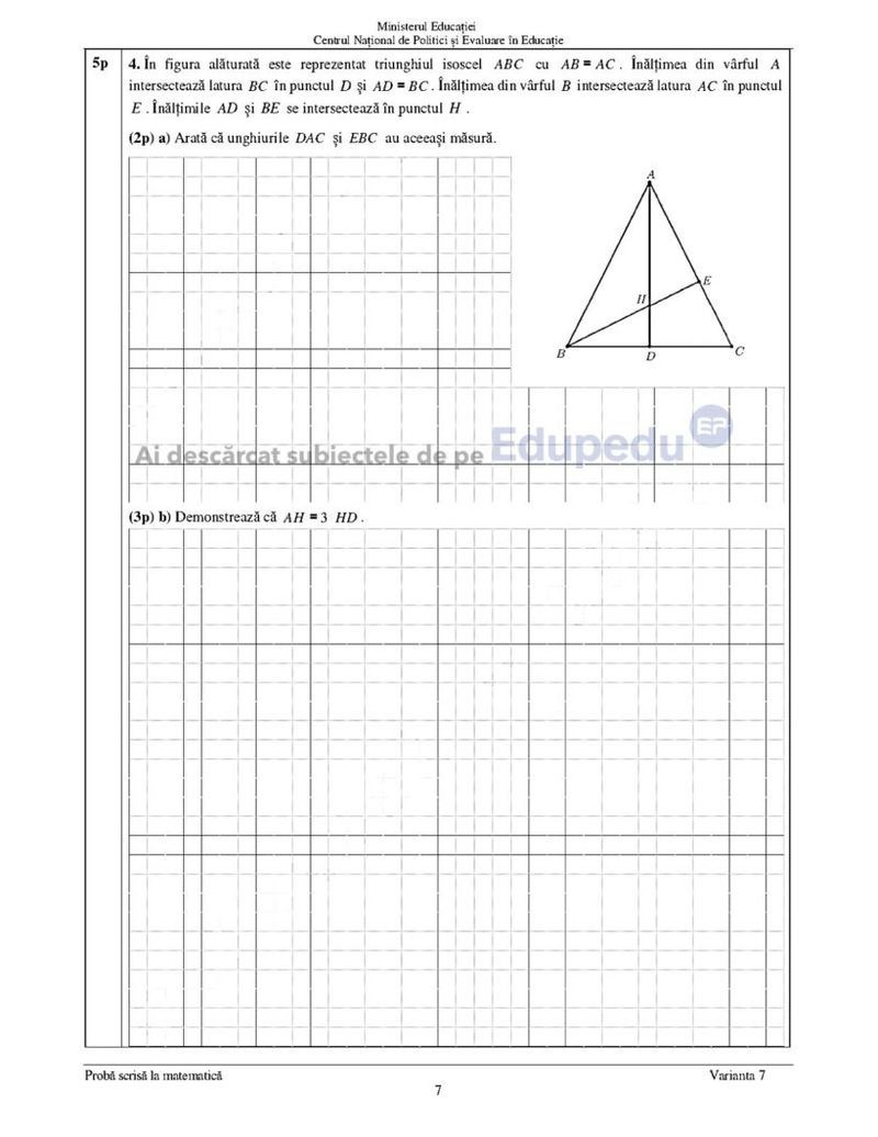 Edu.ro Subiecte Matematică Evaluare Națională 2024 pag 6