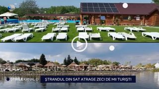 VIDEO Ștrandul din sat atrage zeci de mii de turiști