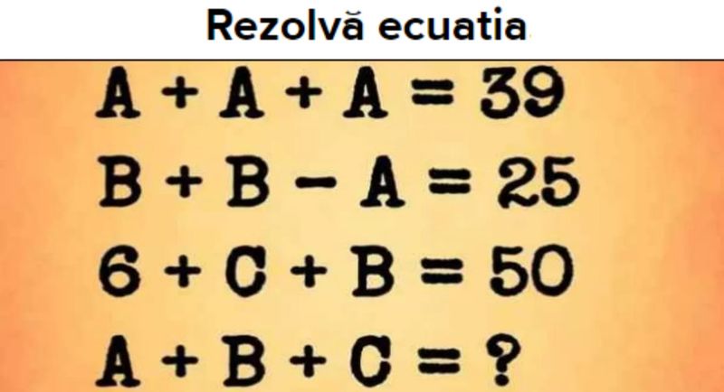 test iq, ecuatie, matematica, test inteligenta 