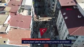 VIDEO 5 morți și peste 60 de răniți, după ce un restaurant a sărit &icirc;n aer. Imaginile dezastrului din Izmir