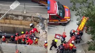 Un muncitor a căzut &icirc;n groapa pe care o săpa. Lucra la &icirc;nlocuirea țevilor din Sectorul 2