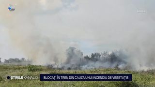 VIDEO Blocați în tren din cauza unui incendiu de vegetație! Pasagerii au așteptat peste trei ore