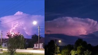 VIDEO Nori spectaculoși &icirc;n Timiș! Oamenii au imortalizat acest moment