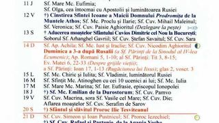 Calendar ortodox pentru luna iulie 2024