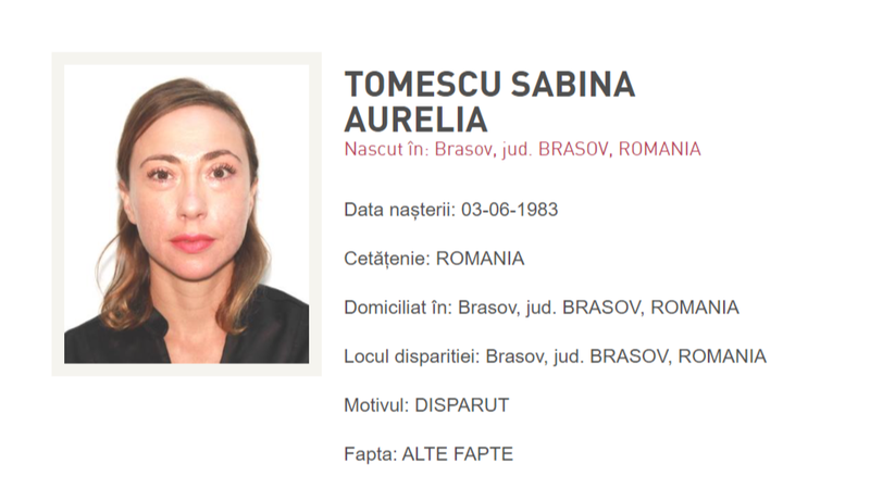 Românca dispărută "a fost depistată pe teritoriul statului Egipt”