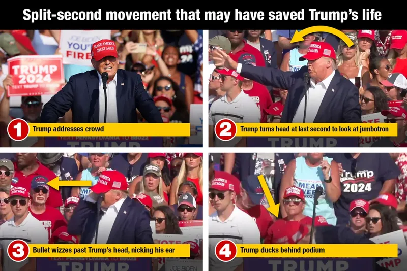 Mișcarea care i-a salvat viața lui Donald Trump