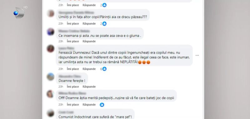 Comentariile de pe internet după ce oamenii au văzut imaginile în care copiii erau puși să stea în genunchi