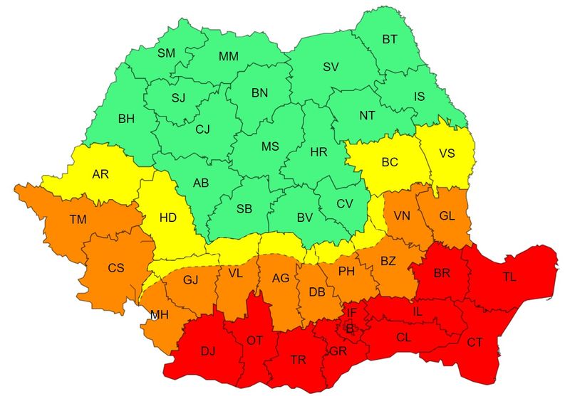 anm meteo Jumătatea din țară scapă de caniculă azi
