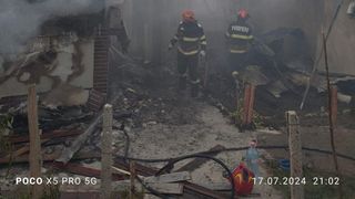 incendiu, barbat beat, vrancea 
