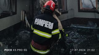 incendiu, barbat beat, vrancea 