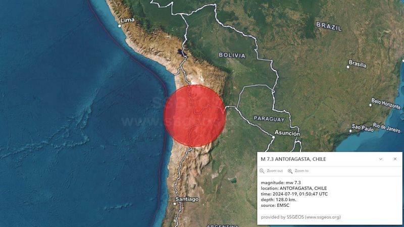 Cutremur de 7,4 grade în nordul statului Chile, lângă granița cu Argentina. Ce pagube a produs