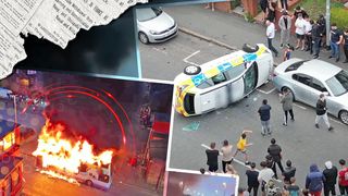 VIDEO Români implicați în violențe la Leeds, Marea Britanie. Mașinile poliției, răsturnate de mulțime