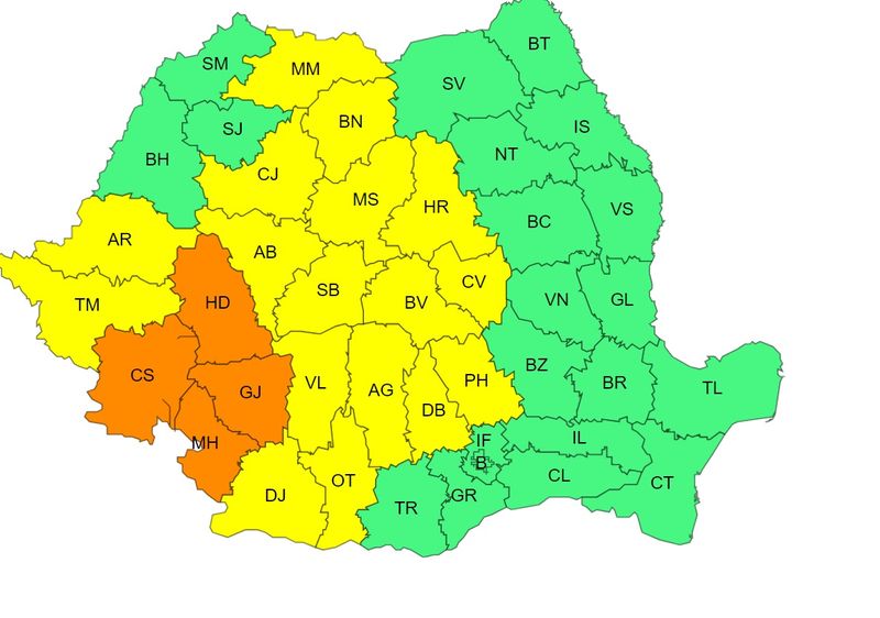 furtuni, canicula, cod portocaliu, cod galben 