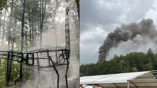 VIDEO Incendiu la Dino Parc! Care este motivul pentru care un dinozaur a luat foc?