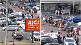 VIDEO Două femei și un bărbat, scandal de proporții în parcarea unui magazin din Satu Mare. Toți au fost sancționați de polițiști cu amenzi record