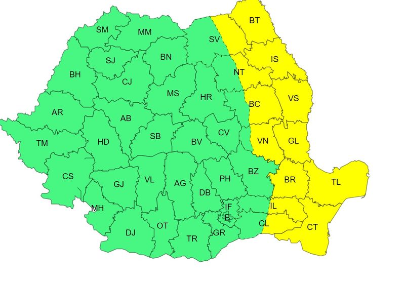 cod galben, vijelii, canicula 