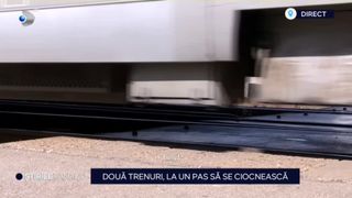 VIDEO Două trenuri, la un pas să se ciocnească. Dezastrul a fost evitat &icirc;n ultimul moment