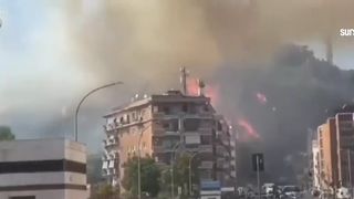 VIDEO Incendiu puternic la Roma! De la ce ar fi pornit focul?