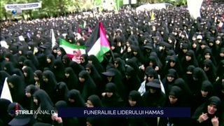 VIDEO Sute de oameni au participat la &icirc;nmorm&acirc;ntarea liderului Hamas. Tel Avivul se pregătește de un nou atac