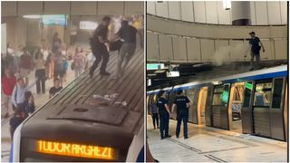 VIDEO Incidente șocante la metroul din Capitală. Ce substanțe au pulverizat asupra călătorilor doi tineri la Piața Victoriei și Piața Romană