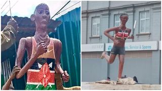 FOTO "E o glumă proastă, o bătaie de joc!" Cele trei statui ale campionilor olimpici din Kenya, date jos imediat după inaugurare