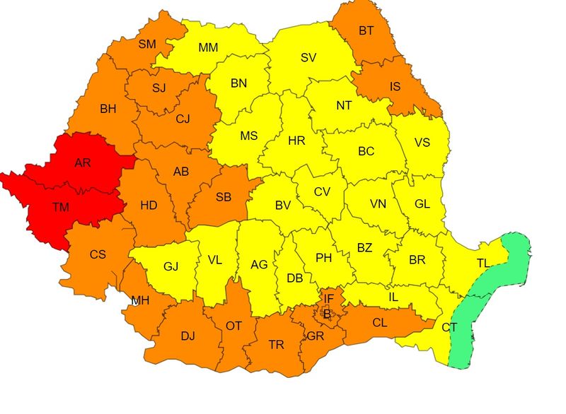 canicula, cod rosu, temperaturi extreme 
