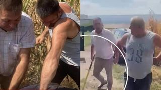 VIDEO Fermier lovit cu bâta-n cap de viceprimar! Reacția ireală a primarului, după ce a fost martor la scena de groază 