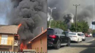 VIDEO Flăcările le-au distrus casele! Un incendiu din Timișoara a cauzat daune imense în două locuințe