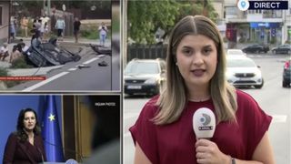 VIDEO Natalia Intotero, Ministrul Familiei, implicată &icirc;ntr-un accident rutier! Mașina &icirc;n care se afla s-a răsturnat &icirc;n șanț