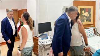 VIDEO Marcel Ciolacu a vizitat-o pe Natalia Intotero la spital. În ce stare se află ministrul Familiei, după ce a fost implicat într-un accident rutier