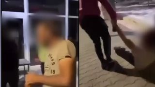 VIDEO Lovit și batjocorit de niște tineri! Un bărbat din Dej, amețit de alcool, s-a amestecat în discuția unor băieți fără să știe că va fi agresat