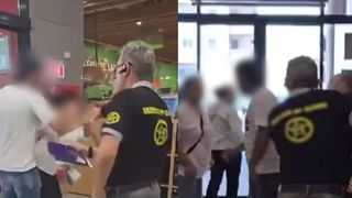VIDEO Surdo-muți falși, scandal cu paznicii &icirc;ntr-un hipermarket din Cluj-Napoca! Agenții de securitate le-au stricat planurile