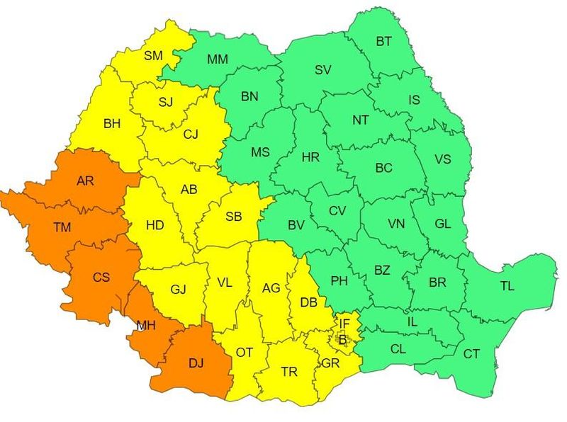 cod portocaliu, cod galben, vreme toamna 2024