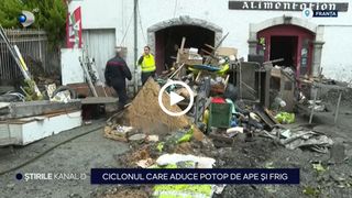 VIDEO Ciclonul care aduce potop de ape și frig