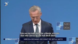 VIDEO Mircea Geoană, decorat de șeful NATO